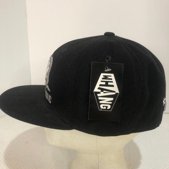 Nwt California Republic Black & Silver Flat Brim Flexfit Baseball Hat Cap - Picture 3 of 8